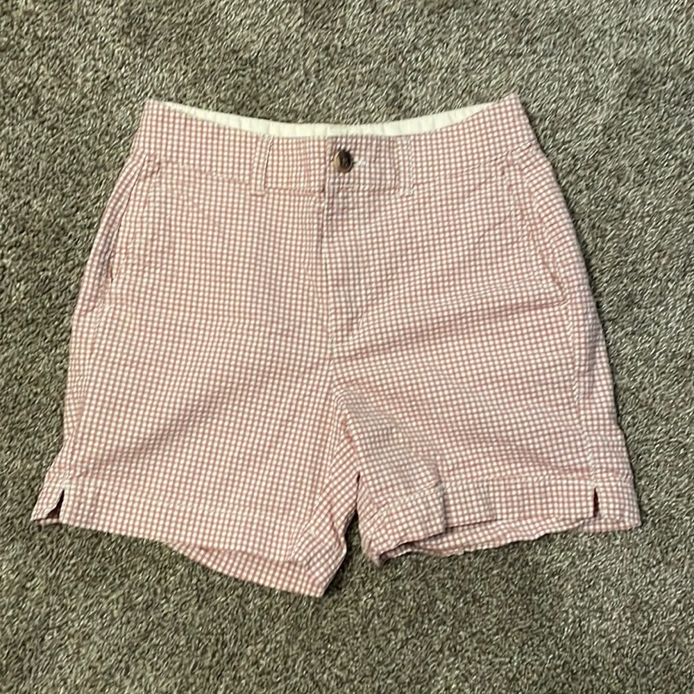 Old Navy size 0 plaid pink and white printed shorts
